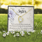 To Sister Forever Necklace w Message Card-Express Your Love Gifts