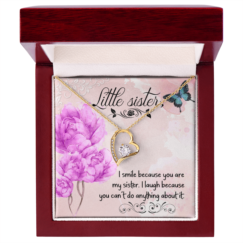 To Sister I Smile Because You Are My Sister Forever Necklace w Message Card-Express Your Love Gifts