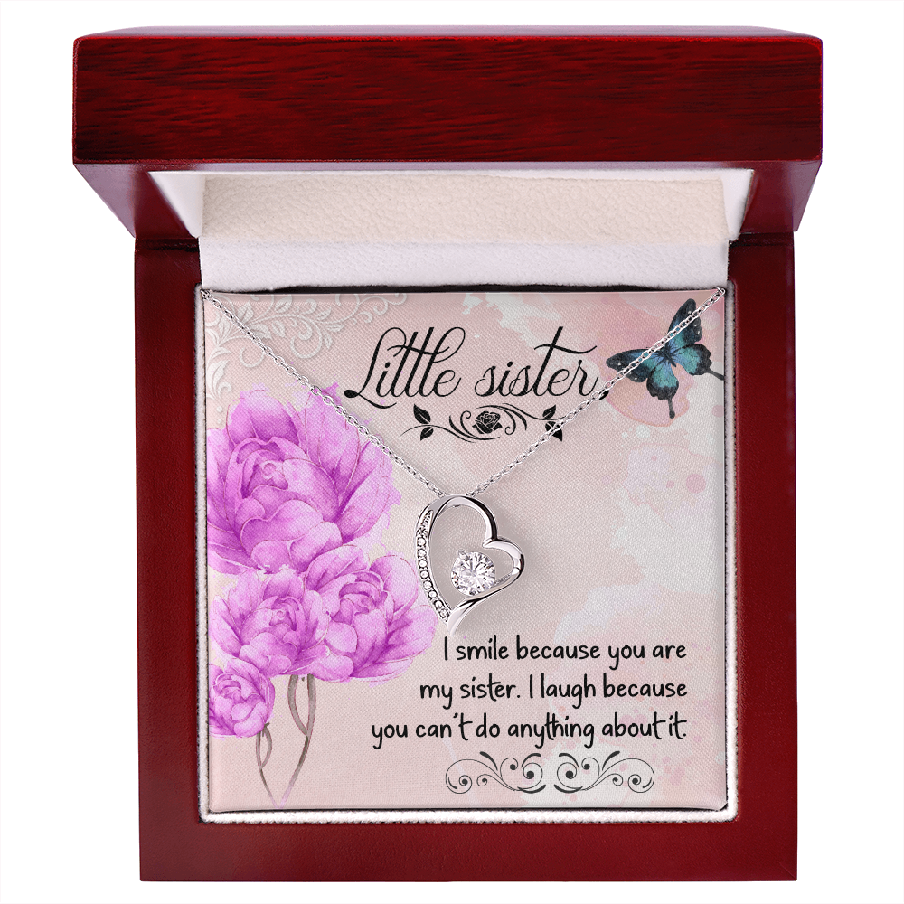 To Sister I Smile Because You Are My Sister Forever Necklace w Message Card-Express Your Love Gifts