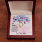 To Sister Side by Side Forever Necklace w Message Card-Express Your Love Gifts