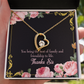 To Sister Unbiological Sister Gift Forever Necklace w Message Card-Express Your Love Gifts
