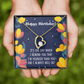 To Sister Younger Than You Birthday Message Forever Necklace w Message Card-Express Your Love Gifts