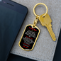 To Son From Mom Keychain Stainless Steel or 18k Gold Dog Tag Keyring-Express Your Love Gifts