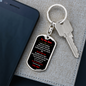 To Son From Mom Keychain Stainless Steel or 18k Gold Dog Tag Keyring-Express Your Love Gifts