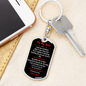 To Son From Mom Keychain Stainless Steel or 18k Gold Dog Tag Keyring-Express Your Love Gifts