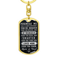 To Son Promise Me Keychain Stainless Steel or 18k Gold Dog Tag Keyring-Express Your Love Gifts