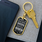 To Son Promise Me Keychain Stainless Steel or 18k Gold Dog Tag Keyring-Express Your Love Gifts