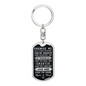 To Son Promise Me Keychain Stainless Steel or 18k Gold Dog Tag Keyring-Express Your Love Gifts