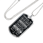 To Son Promise Me Necklace Stainless Steel or 18k Gold Dog Tag 24" Chain-Express Your Love Gifts