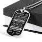 To Son Promise Me Necklace Stainless Steel or 18k Gold Dog Tag 24" Chain-Express Your Love Gifts