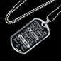 To Son Promise Me Necklace Stainless Steel or 18k Gold Dog Tag 24" Chain-Express Your Love Gifts