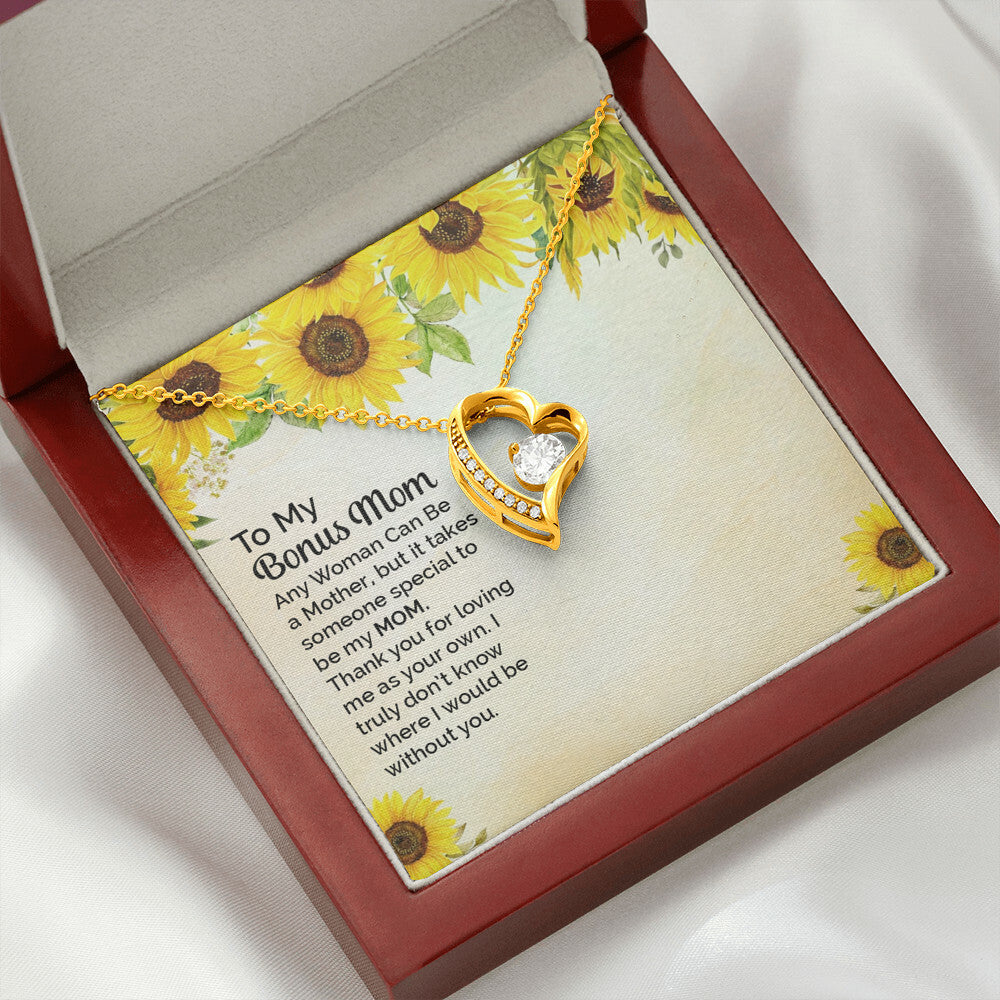 To Step Mom Bonus Mom Any Woman Forever Necklace w Message Card-Express Your Love Gifts