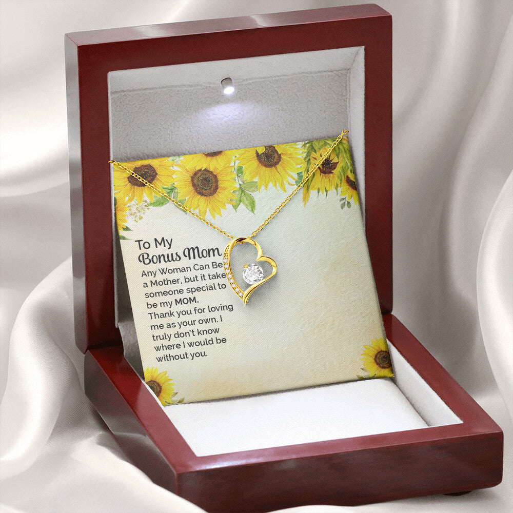 To Step Mom Bonus Mom Any Woman Forever Necklace w Message Card-Express Your Love Gifts
