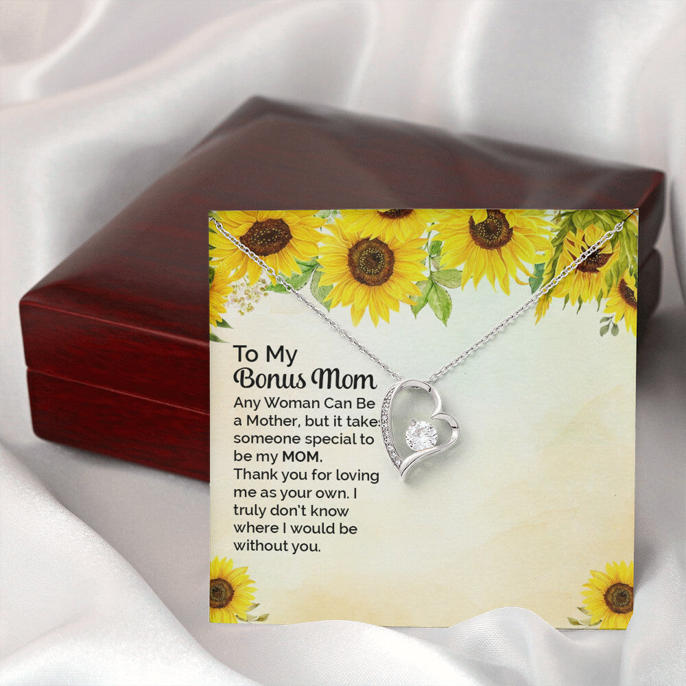 To Step Mom Bonus Mom Any Woman Forever Necklace w Message Card-Express Your Love Gifts