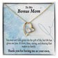 To Step Mom Bonus Mom Loving Me Forever Necklace w Message Card-Express Your Love Gifts