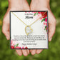 To Step Mom Bonus Mom My Unbiological Mom Forever Necklace w Message Card-Express Your Love Gifts