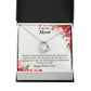 To Step Mom Bonus Mom My Unbiological Mom Forever Necklace w Message Card-Express Your Love Gifts