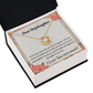 To Stepdaughter Bound Together Infinity Knot Necklace Message Card-Express Your Love Gifts
