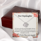To Stepdaughter Bound Together Infinity Knot Necklace Message Card-Express Your Love Gifts