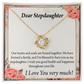 To Stepdaughter Bound Together Infinity Knot Necklace Message Card-Express Your Love Gifts