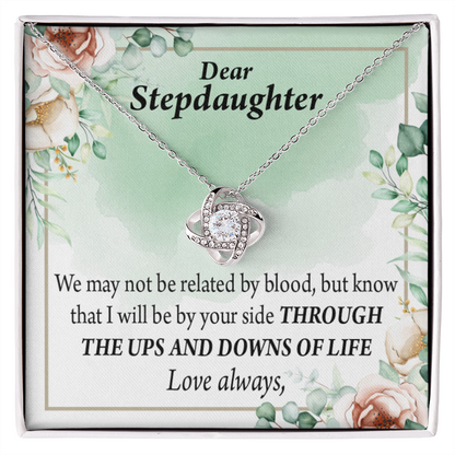 To Stepdaughter Love Always Infinity Knot Necklace Message Card-Express Your Love Gifts