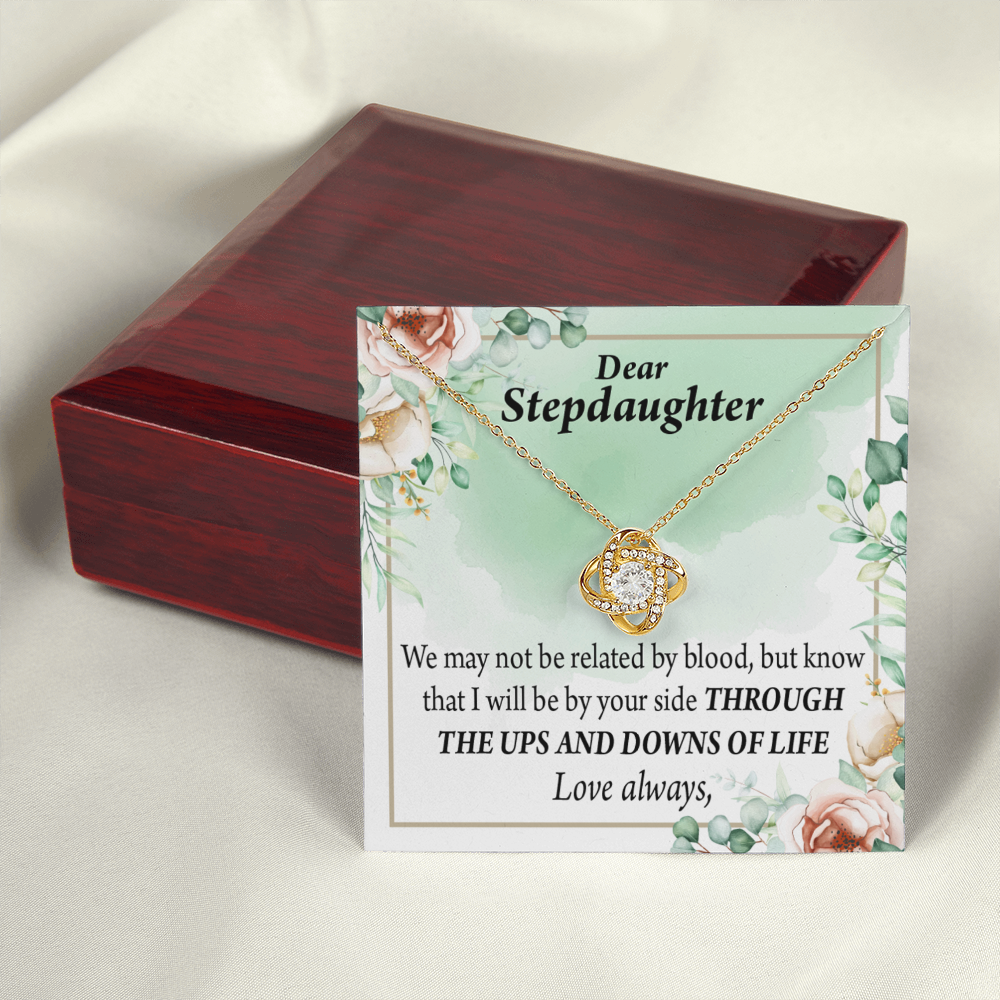 To Stepdaughter Love Always Infinity Knot Necklace Message Card-Express Your Love Gifts
