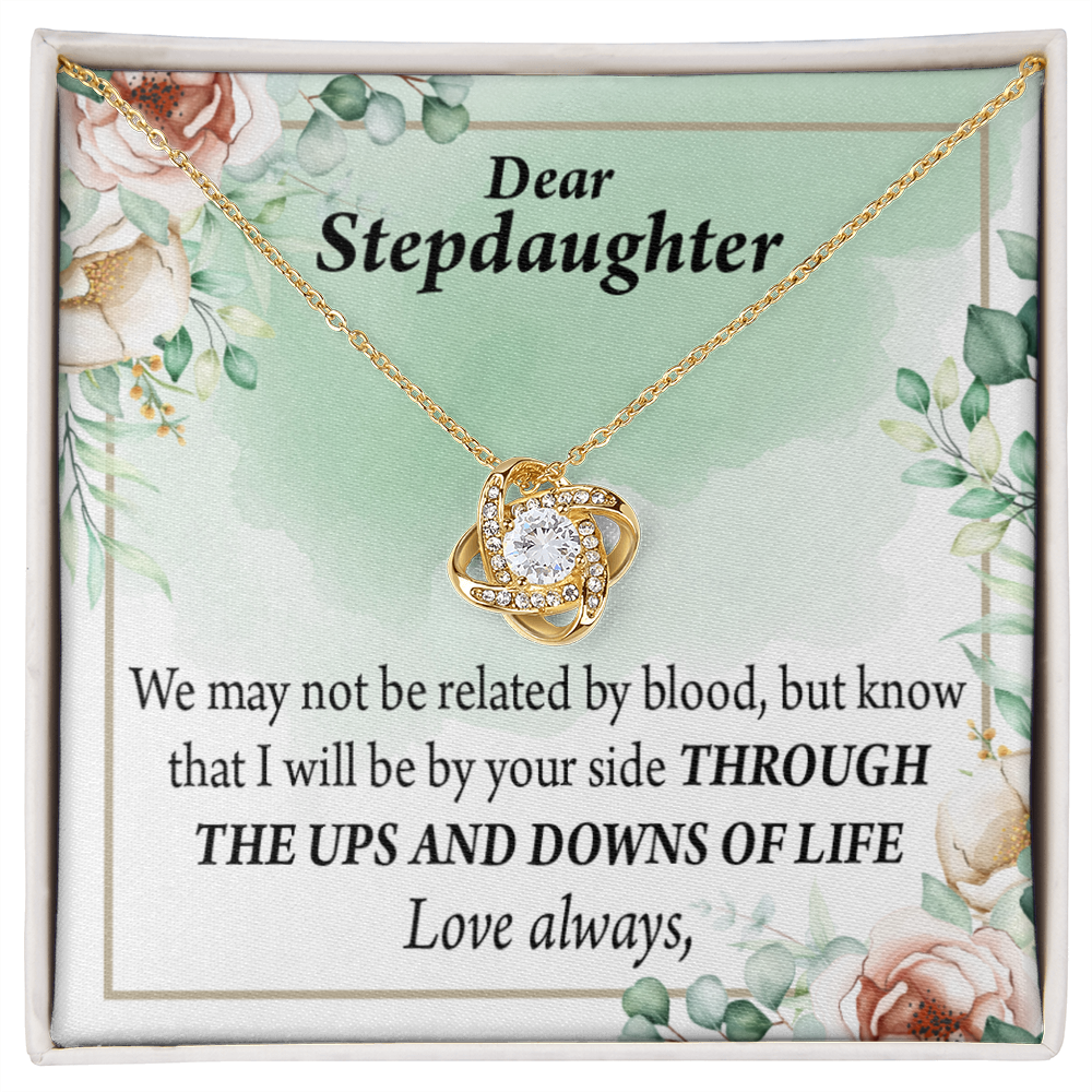 To Stepdaughter Love Always Infinity Knot Necklace Message Card-Express Your Love Gifts