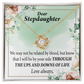 To Stepdaughter Love Always Infinity Knot Necklace Message Card-Express Your Love Gifts