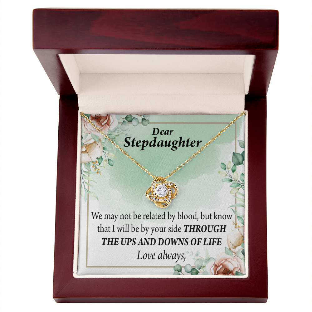 To Stepdaughter Love Always Infinity Knot Necklace Message Card-Express Your Love Gifts