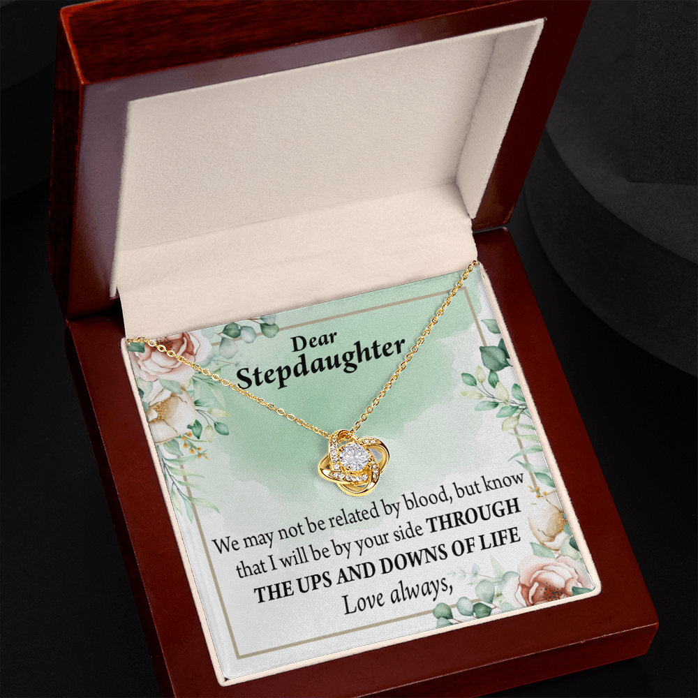 To Stepdaughter Love Always Infinity Knot Necklace Message Card-Express Your Love Gifts