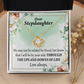 To Stepdaughter Love Always Infinity Knot Necklace Message Card-Express Your Love Gifts
