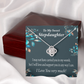 To Stepdaughter Love & Support Infinity Knot Necklace Message Card-Express Your Love Gifts