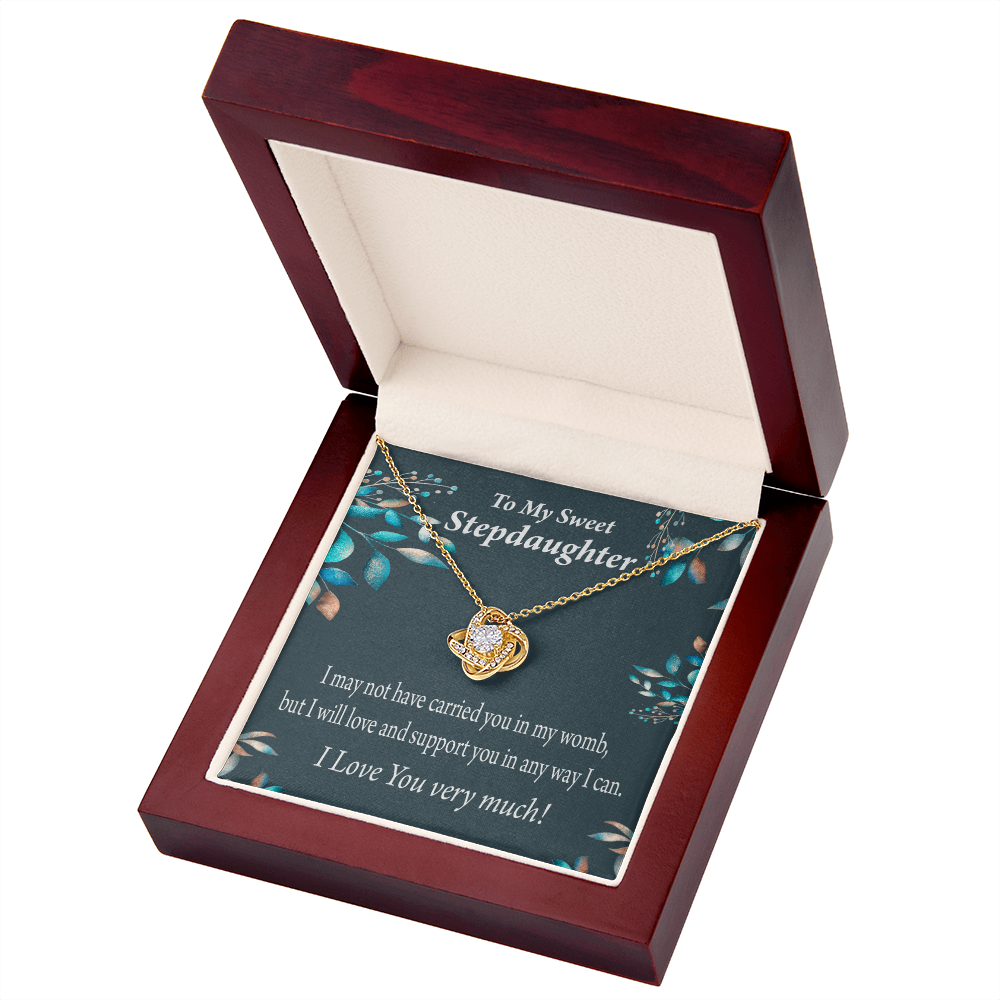 To Stepdaughter Love & Support Infinity Knot Necklace Message Card-Express Your Love Gifts
