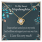 To Stepdaughter Love & Support Infinity Knot Necklace Message Card-Express Your Love Gifts