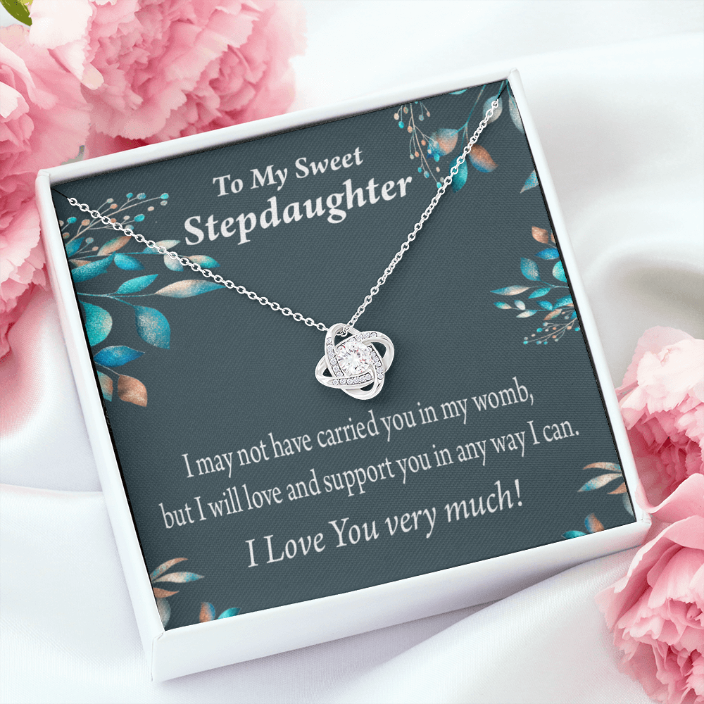 To Stepdaughter Love & Support Infinity Knot Necklace Message Card-Express Your Love Gifts