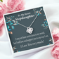 To Stepdaughter Love & Support Infinity Knot Necklace Message Card-Express Your Love Gifts
