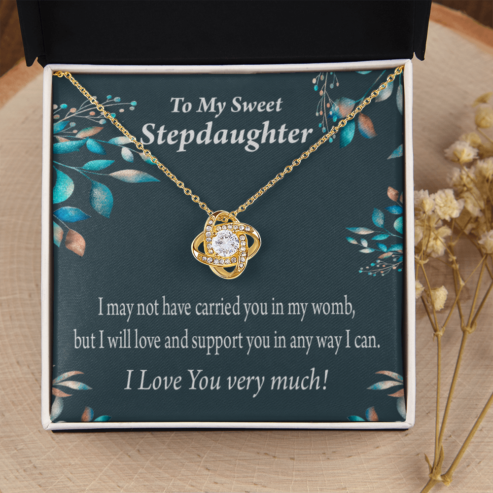 To Stepdaughter Love & Support Infinity Knot Necklace Message Card-Express Your Love Gifts