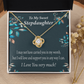 To Stepdaughter Love & Support Infinity Knot Necklace Message Card-Express Your Love Gifts