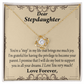 To Stepdaughter Milestones From Dad or Mom Infinity Knot Necklace Message Card-Express Your Love Gifts