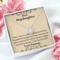 To Stepdaughter Milestones From Dad or Mom Infinity Knot Necklace Message Card-Express Your Love Gifts
