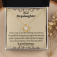 To Stepdaughter Milestones From Dad or Mom Infinity Knot Necklace Message Card-Express Your Love Gifts