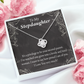 To Stepdaughter Proud of You Infinity Knot Necklace Message Card-Express Your Love Gifts