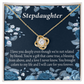 To Stepdaughter You're a Blessing Infinity Knot Necklace Message Card-Express Your Love Gifts