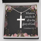 To The Glory Of God 1 Corinthians 10:31 Cross Necklace Message Card W Ball Chain Pendant-Express Your Love Gifts