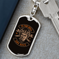 To The Hell And Back Biker Keychain Stainless Steel or 18k Gold Dog Tag Keyring-Express Your Love Gifts