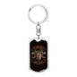 To The Hell And Back Biker Keychain Stainless Steel or 18k Gold Dog Tag Keyring-Express Your Love Gifts