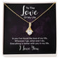 To The Love of My Life In You I've Found Alluring Ribbon Necklace Message Card-Express Your Love Gifts