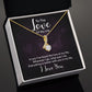To The Love of My Life In You I've Found Alluring Ribbon Necklace Message Card-Express Your Love Gifts
