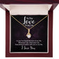 To The Love of My Life In You I've Found Alluring Ribbon Necklace Message Card-Express Your Love Gifts