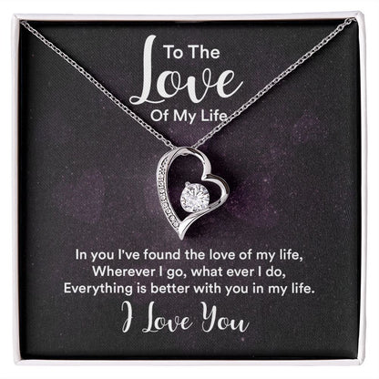 To The Love of My Life In You I've Found Forever Necklace w Message Card-Express Your Love Gifts